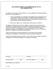 Fair Lending Notice